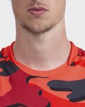 ALÉ jersey de manga corta - STAIN OFF ROAD MTB - rojo/marrón/gris