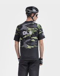ALÉ jersey de manga corta - STAIN OFF ROAD MTB - verde/gris/negro