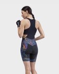 ALÉ pantalones cortos de tirantes - SOLID CHIOS LADY - negro/azul/amarillo/rosa