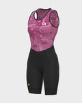 ALÉ pantalones cortos de tirantes - VELOCITY INTEGR LADY - negro/rosa