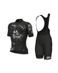 ALÉ maillot corto y pantalón corto - SKULL - negro/blanco/azul claro