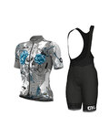 ALÉ maillot corto y pantalón corto - SKULL - negro/blanco/gris/azul claro