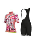 ALÉ maillot corto y pantalón corto - PR-S GARDEN LADY - blanco/rosa/granate/negro