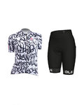 ALÉ maillot corto y pantalón corto - SOLID RIDE LADY - negro/blanco