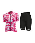 ALÉ maillot corto y pantalón corto - SOLID RIDE LADY - negro/rojo/blanco