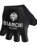 BIANCHI MILANO guantes de dedos cortos - DIVOR - blanco/negro