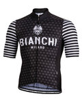 BIANCHI MILANO jersey de manga corta - DAVOLI - negro/blanco