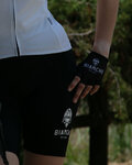 BIANCHI MILANO guantes de dedos cortos - DIVOR - blanco/negro