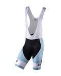 BIANCHI MILANO pantalones cortos de tirantes - PELAU - negro/azul claro