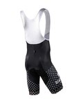 BIANCHI MILANO pantalones cortos de tirantes - MASCARI - negro/azul claro