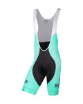BIANCHI MILANO pantalones cortos de tirantes - POMA - negro/verde claro