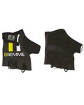 guantes de dedos cortos - STRAPS - negro/blanco/amarillo