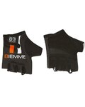 guantes de dedos cortos - STRAPS - negro/naranja/blanco