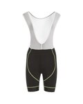 BIEMME pantalones cortos de tirantes - FLEX LADY - negro/verde/blanco