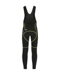 BIEMME pantalones largos con tirantes - FLEX WINTER - negro/amarillo
