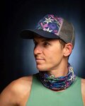 BUFF calentador de cuello - ECOSTRETCH FLOWERS - azul/rosa/púrpura