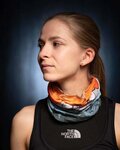BUFF calentador de cuello - ECOSTRETCH RYSY - gris/naranja/verde