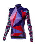 CASTELLI maillot de invierno de manga larga - TRIANGOLO MID LADY W - púrpura/multicolor
