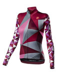 CASTELLI maillot de invierno de manga larga - TRIANGOLO MID LADY W - rosa/gris
