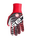 CASTELLI guantes de dedos largos - DILUVIO C - rojo