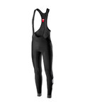 CASTELLI pantalones largos con tirantes - VELOCISSIMO WINTER - negro