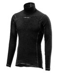 CASTELLI camiseta de manga larga - FLANDERS WARM NECK - negro