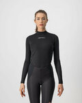 CASTELLI camiseta de manga larga - FLANDERS 2 WARM LADY - negro