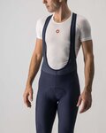 CASTELLI pantalones largos con tirantes - ENTRATA WINTER - azul