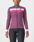 CASTELLI maillot de invierno de manga larga - VOLARE LADY WINTER - blanco/ciclamen