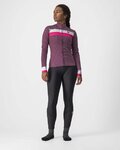 CASTELLI maillot de invierno de manga larga - VOLARE LADY WINTER - blanco/ciclamen