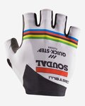 CASTELLI guantes de dedos cortos - SOUDAL QUICK-STEP 23 - blanco