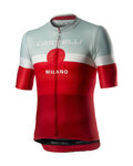 CASTELLI jersey de manga corta - MILANO - gris/granate/rojo