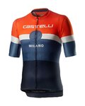 CASTELLI jersey de manga corta - MILANO - naranja/azul/negro