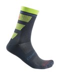 CASTELLI calcetines clásicos - TROFEO 15 - gris/azul/verde claro