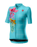 CASTELLI jersey de manga corta - FIORITA LADY - turquesa