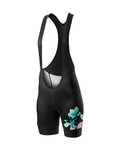 CASTELLI pantalones cortos de tirantes - FIORITA LADY - negro