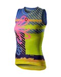 CASTELLI camiseta sin mangas - PRO MESH W LADY - multicolor/rosa