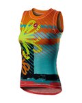 CASTELLI camiseta sin mangas - PRO MESH W LADY - multicolor/amarillo