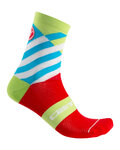 CASTELLI calcetines clásicos - TALENTO W LADY - verde claro/azul claro/rojo
