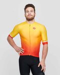 CASTELLI jersey de manga corta - AERO RACE 6.0 - rojo/amarillo