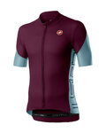 CASTELLI jersey de manga corta - ENTRATA V - granate/azul claro
