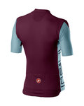 CASTELLI jersey de manga corta - ENTRATA V - granate/azul claro