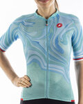 CASTELLI jersey de manga corta - CLIMBER'S 2.0 LADY - turquesa/azul