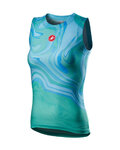 CASTELLI camiseta sin mangas - PRO MESH W LADY - turquesa/azul