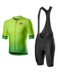 CASTELLI maillot corto y pantalón corto - AERO RACE - negro/verde