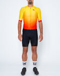 CASTELLI maillot corto y pantalón corto - AERO RACE II - negro/amarillo/rojo