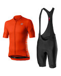 CASTELLI maillot corto y pantalón corto - ENTRATA II - rojo/negro