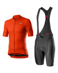 CASTELLI maillot corto y pantalón corto - ENTRATA - rojo/negro