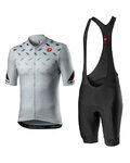 CASTELLI maillot corto y pantalón corto - AVANTI II - negro/gris