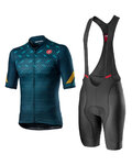 CASTELLI maillot corto y pantalón corto - AVANTI - azul/negro